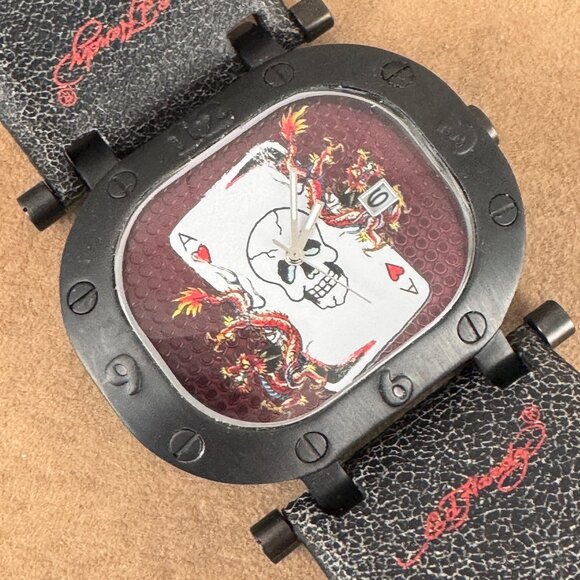 Ed Hardy Ace of Hearts Scull with Dragons Model #316L - Picture 1 of 9